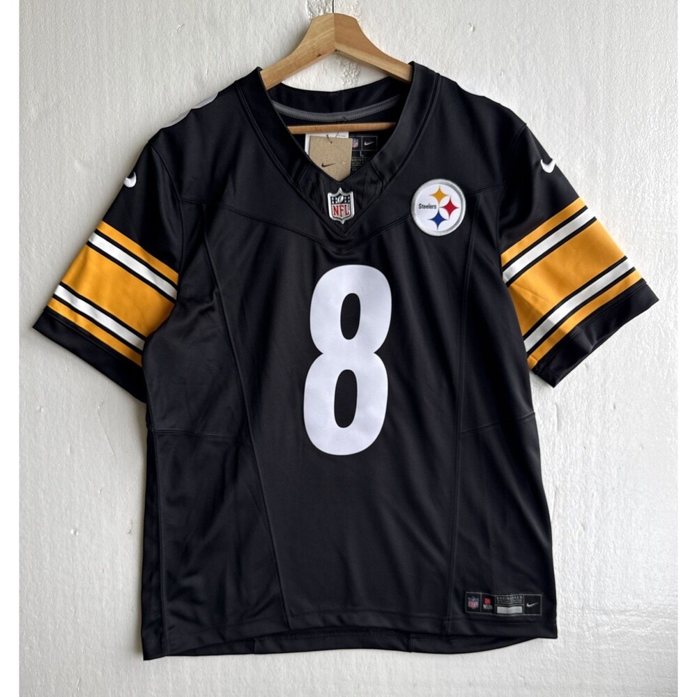 NWT Nike Pittsburgh Steelers Jersey Womens Large Black On Field Kenny Pickett #8